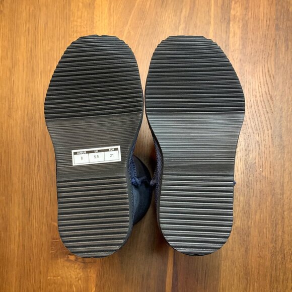 UGG Australian Made Sheepskin Boots Kids 7 Navy Blue Shearling Toddler Boot NEW - Picture 7 of 11